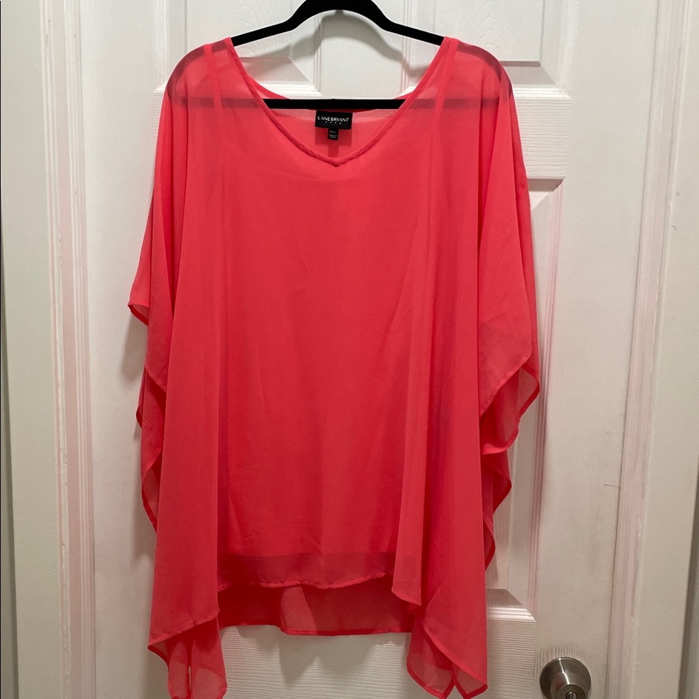 Lane Bryant Vibrant Pink Blouse